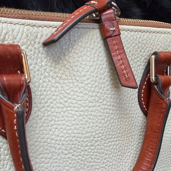Dooney & Bourke Cream and Brown Satchel classic style - Picture 15 of 16